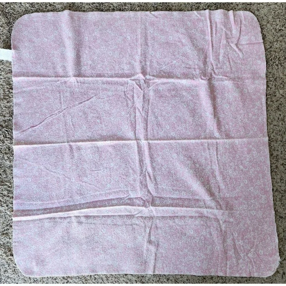 Laura Ashley Baby Receiving Blanket Flannel Cotton Pink Floral 27